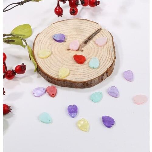 10pcs Pear beads transparent Lampwork Charm Leaf Flower Drop Petal for DIY Jewelry Findings Craft Making Accessories