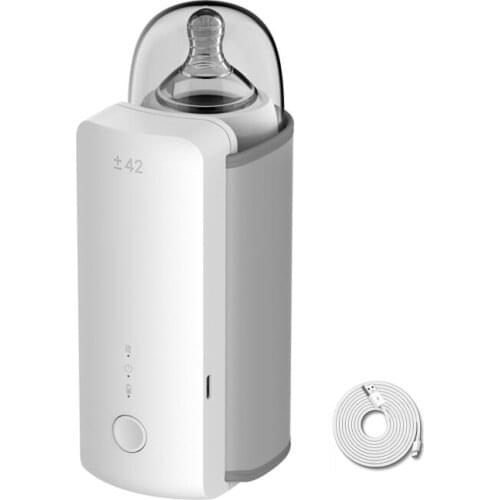 H55F 5200mAh USB Rechargeable 42Â°C Travel Outdoor Baby Bottle Warmer Heater for Milk Tea Juice Liquid Coffee Keep Cup Warm