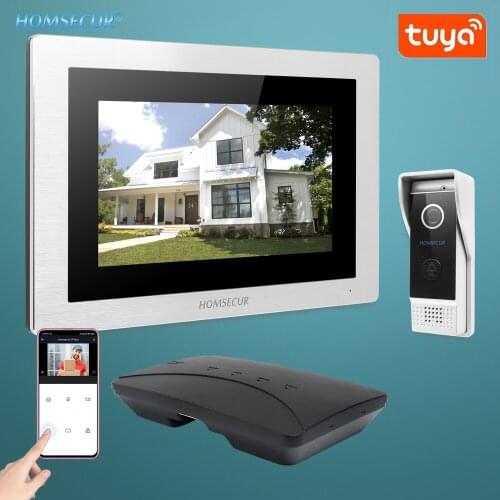 HOMSECUR 7" Wired WIFI Video Door Phone Intercom System with Waterproof Camera BC031-B+BM714-S