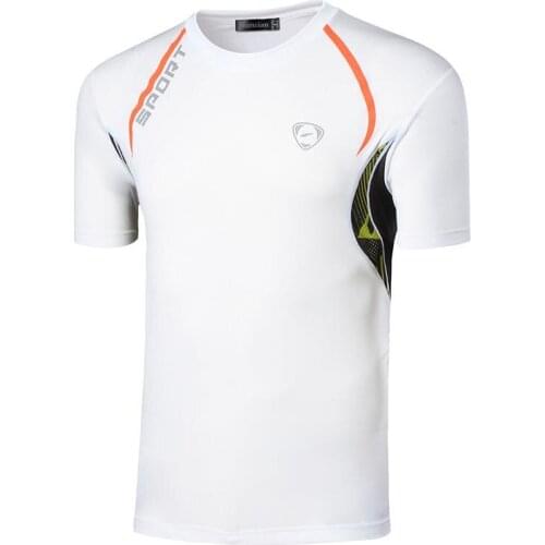 Jeansian Sport Tee Shirt Tshirt T-shirt Running Gym Fitness Workout Football Short Sleeve Dry Fit LSL135 White2