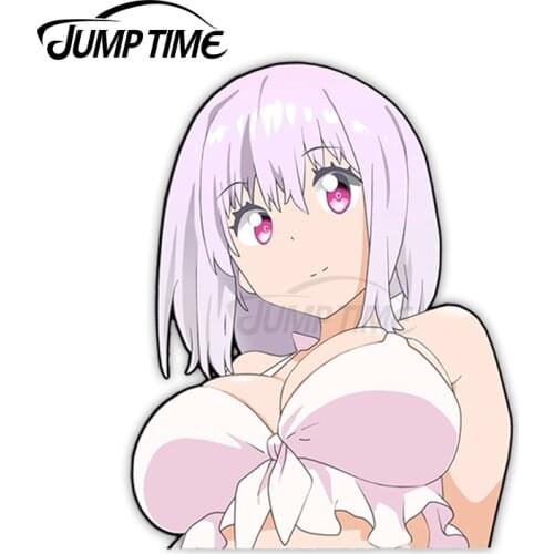 JumpTime 13 x 8.5 cm Akane Ver. 2 Die Cut Peeker Fine Decal Body for Car Custom Printing Bumper Window Decoration Car Stickers