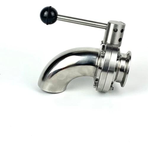 Butterfly Valve 1"(25mm) OD50,5mm , Tri-Clamp, SS304