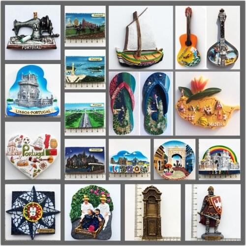 Portugal Cultural Tourist Souvenir Fridge Magnets Decoration Articles Handicraft Magnetic Refrigerator Collector Collection Gift