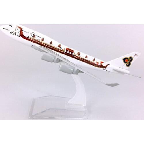 16CM 1:400 Boeing B747-400 model Aircraft "Dragon boat" THAI airlines with base alloy Diecast airplane collectible display model