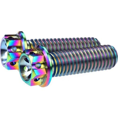 Motorcycle Titanium Alloy Screw M8*1.25mm*20/25/30/35/40mm Universal For Brake Caliper Bracket For Honda Yamaha Kawasaki Suzuki