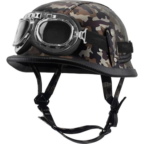 Motorcycle Helmets Half German Retro Commute Vintage Casco Bicycler Summer Chopper Cafe Racer Cruiser Casque Moto Capacete