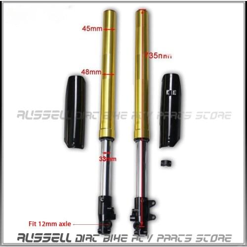 Axle 12mm U Dirt Pit Bike PSIDE DOWN Front Fork Shock Suspension for 110cc 125cc 150CC SDG SSR 45mm 48mm