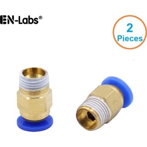 PC4-01 Remote Pneumatic Connectors For E3D V6 V5 J-head Bowden 1.75mm 3mm PTFE Tube Quick Coupler Fit Hotend 3D Printer-2PCS