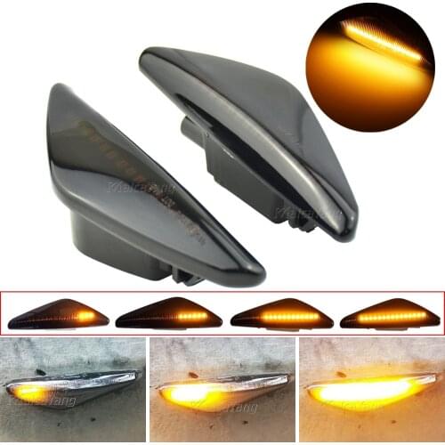 2Pcs Sequential Dynamic Flowing LED Side Marker Light Turn Signal Light Blinker For BMW E70 X5 F25 X3 E71 X6 2007-2013
