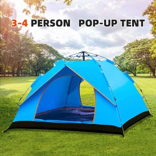 3-5 People Large Tent Quick Setup Family Tent Outdoor Waterproof UV Protection Camping Hiking Foldable Folding Tent Family Tents