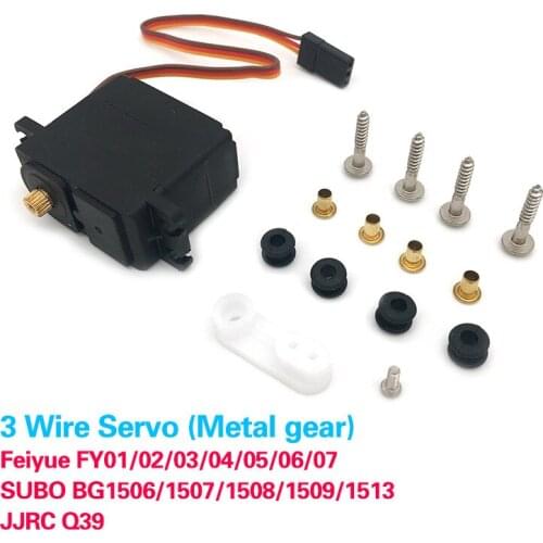 3 Wires Servo Motor 5 Wire for Feiyue FY01 FY02 FY03 FY04 FY05 FY06 FY07 1/12 RC Car Accessories Upgrade RC Parts Metal