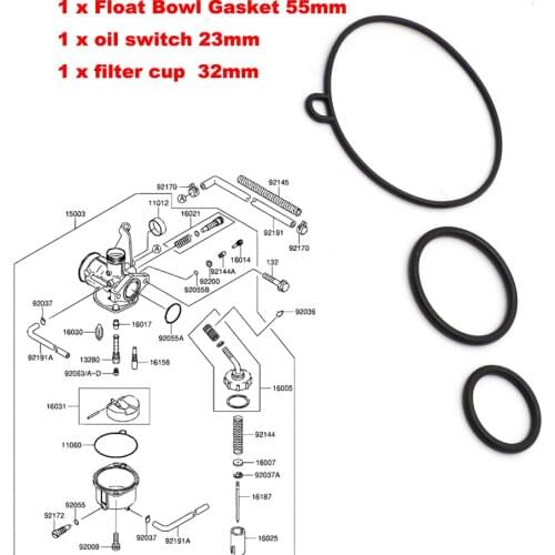 Float Bowl Gasket oil Switch / Filter cup O-Ring For Suzuki Replace 16019-024 , 11060-1700 , K1106-01700