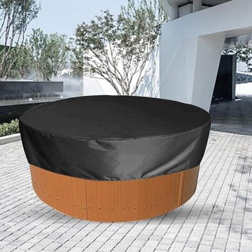 ABZS Round Hot Tub Cover Cap Waterproof Pool Cover Solar Swimming Pool Cover Dust Cover Silver Plated Rain Cover