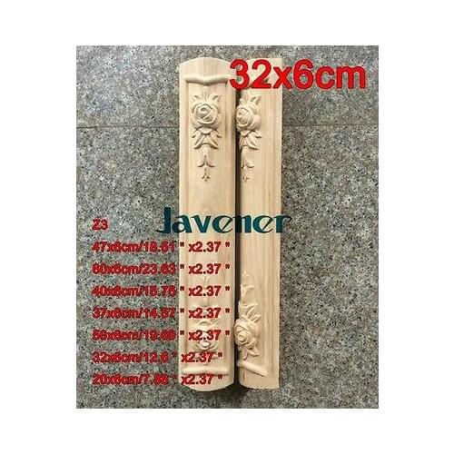 Z3 -30x6cm Wood Carved Onlay Applique Carpenter Decal Wood Working Carpenter Leg Table