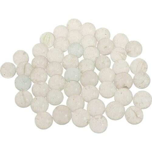 0.85 Inch Small Transparent Glass Marbles, Pack of 50, Kids Marble Game Toy and Collections