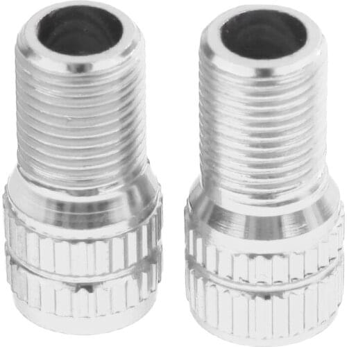 1 Pair Converter Presta to Schrader Bicycle Bike Valve Adaptor Tube Pump Tools Silver Green Blue Red Gold Black