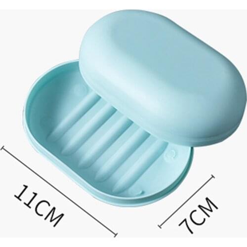 1 Portable Plastic Bathroom Shower Soap Bar Box Tray Dish Storage Holder Plate Home Travel Wholesale Soap Boxes Packaging Bulk