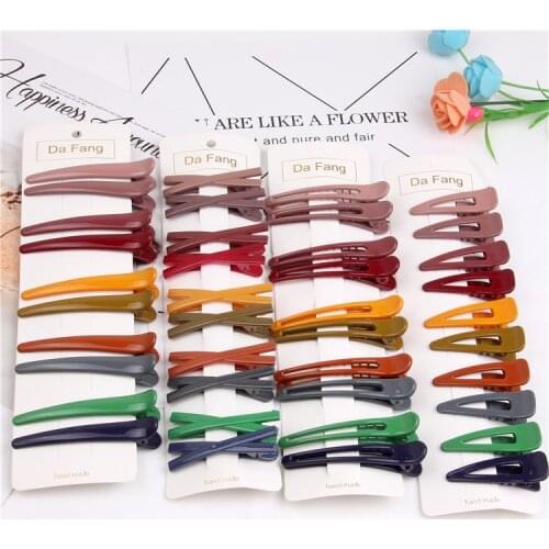 10pcs New Fashion Large Multi-color Resin Shiny Duckbill Hairpin Barrettes Hairpins Wild Women Girls Hair Accessories Headdress