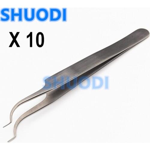 10 pcs Dental Orthodontic Posterior Buccual Tube Bonding Tweezer Brace Bracket Holder Placer Placing Tool Oral Care Tweezer