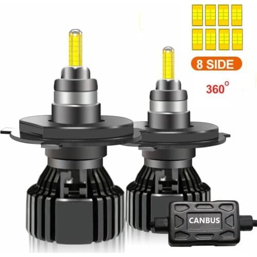2PCS 33000LM 110W H4 H11 LED 360 Canbus 9012 HIR2 H7 H1 H3 H8 D1S D2S D3S HB3 9005 HB4 9006 Led Car Headlight 6000K Fog Lamp 12V