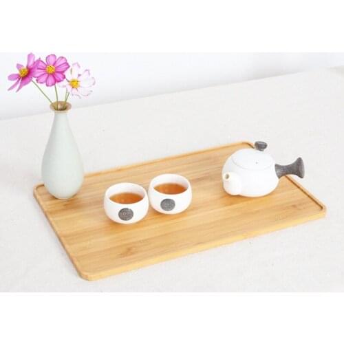 2PCS/SET Kongfu Tea Tray Bamboo Tea Trays Chinese Tea Serving Trays Storage Trays