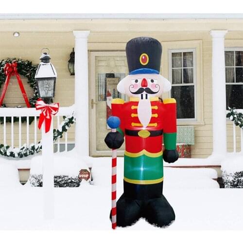 240cm Inflatable Nutcracker Soldier Outdoors Christmas Decorations for Home Yard Garden Decor Merry Christmas New Year Gift Toys