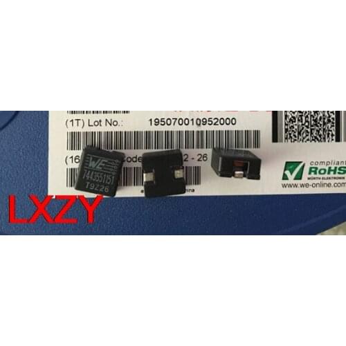 Free Shipping 10PCS/lot 7443551151 15UH 9A 13X13X6MM imported WE patch flat copper coil high current inductor