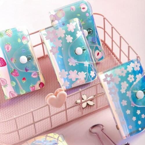 PVC Transparent Card Holder Function 20 Bits Card Case Women Girls Credit Card ID Bag Packet Wallet Purse Bags Pouch Organizer