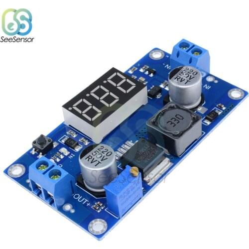 DC 4.5-32V to DC 5-35V XL6009 LED Digital Boost Step Up Power Supply Module Adjustable Step-up Voltage Regulator Voltmeter
