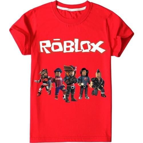 Summer Roblox Kids Short Sleeve T-shirt Cotton Anime Printing T-shirts Boys Clothes Girls Top Tee Childrens Clothing 2-16Years