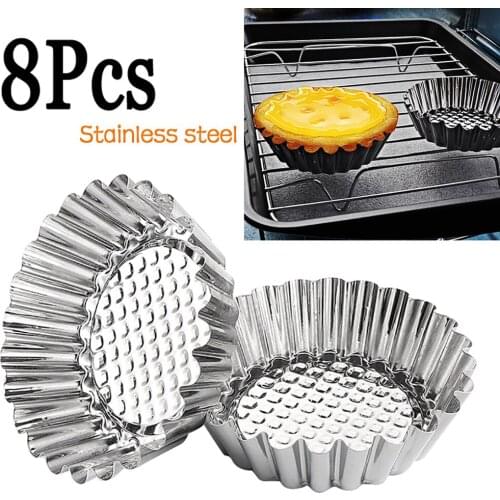 Stainless Steel Cake Mould Egg-Tart Mold Baking Tool Cupcake Baking Dishes Pan