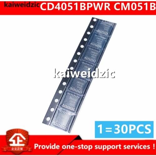 Kaiweikdic New imported original CD4051BPWR Screen printin CM051B Single-way 8-channel analog multiplexer TSSOP16
