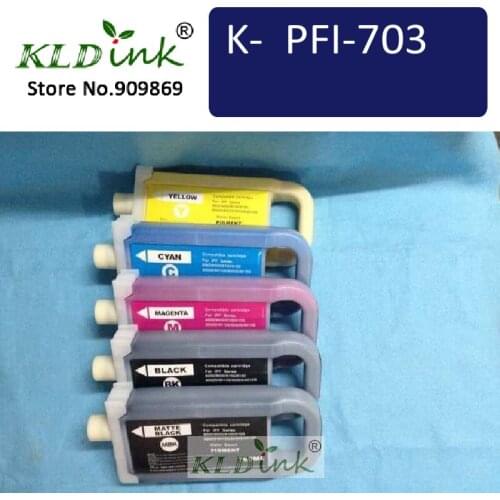 KLDINK - 700ml PFI-703 PFI703 (5 Pack/set) compatible Ink Tank for imagePROGRAF ipf815, ipf825, ipf820, ipf810