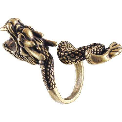 8mm Cigarette Holder Ring Dragon Relief Brass Material 19mm Diameter Adjustment Smoking accessories