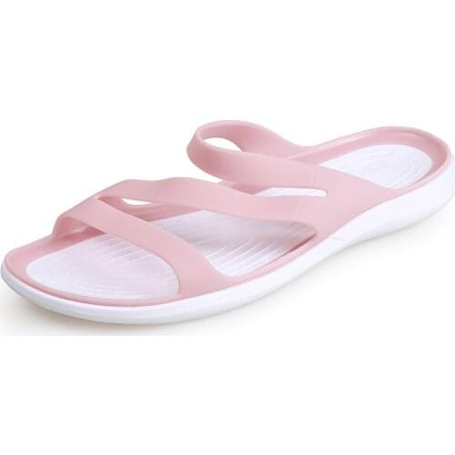 Summer Hot Sale Jelly Shoes For Women Outdoor Pink Cute Slippers Women Light Breathable Rubber Beach Slippers Chanclas Mujer