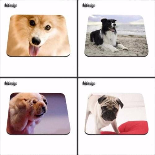 Mairuige Shop Luxury Printing Cute peeking dog Rubber Soft aming Mouse ames Black Mouse pad Customization Support