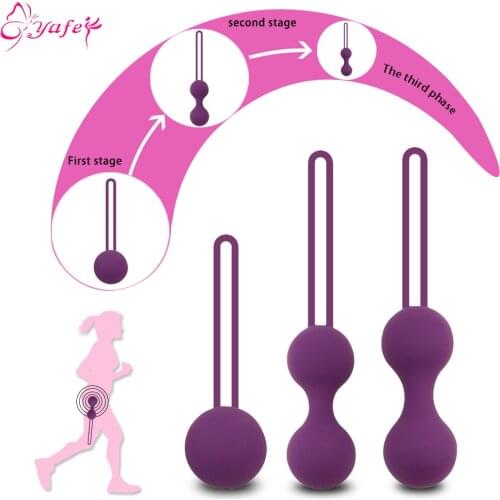 Medical Silicone Vibrator Kegel Balls weights Sex Toys Bolas Vaginal Ball Tighten Aid Love Geisha Ball Ben Wa Sex toy for Woman