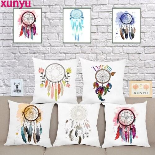 Dreamcatcher Cushion Cover 45x45cm Dream Catcher Pillow Case Polyester Pillowcase Home Decorative Throw Pillow Cover For Sofa