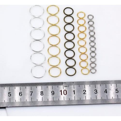 4/5/6/7/8/10/12mm Gold Silver Open Jump Rings Split Rings Link Loop Connector For DIY Jewelry Making Findings wholesale supplier
