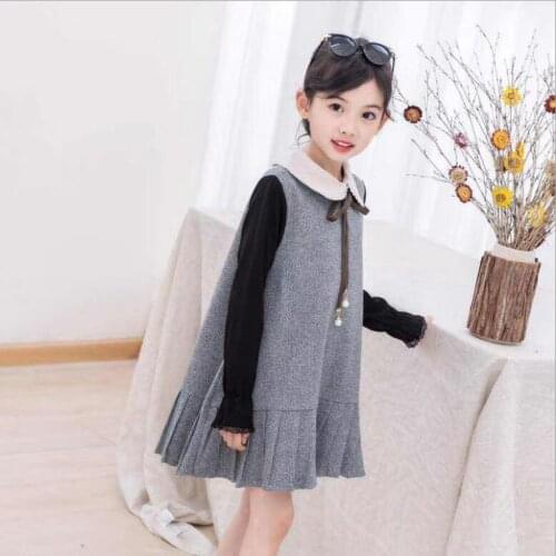 Valentines Girl Dresses 2021 Spring Baby Long Sleeve Dress Fashion Elegant Children Princess Dresses Boutique Kids Clothing