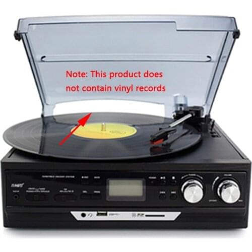 Black film record player modern gramophone U disk tape Bluetooth audio turntable player built-in speaker living room radio