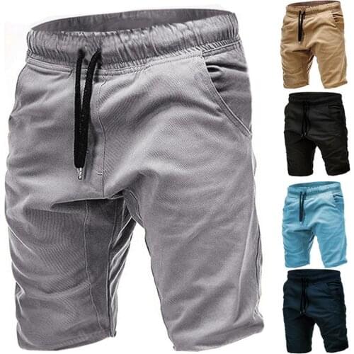 Solid Color Shorts Men Casual Shorts Summer Breathable Joggers Shorts Men Drawstring Shorts Fifth Pants Mens Shorts short homme