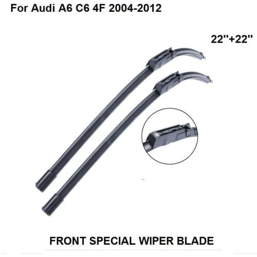 Windscreen Wiper For Audi A6 C6 4F 2004-2012 22''+22'' Wipers Blade Accessories Auto Windshield Prices New