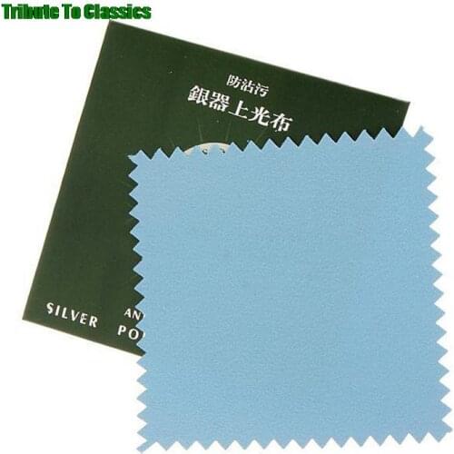 1pc Silver Jewelry Cleaning Gold Cleaner Polishing Cloth Cheapest Double Sides Cotton Flannels Fabric 82x82mm Wholesale