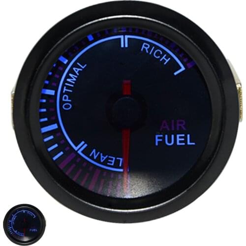 2" 52MM Universal Air Fuel Ratio Car Gauge Meter Auto Blue LED
