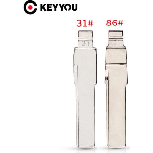 KEYYOU 40x Uncut Flip Car Key HU66 HAA #31 #86 Key Blade For VW Passat Bora Seat Skoda KEYDIY For KD900 Machine For Audi A6