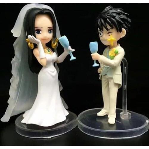 Pop It Figure Monkey D Luffy Boa Hancock Wedding Scene PVC Statue Figure Collectible Model Toy