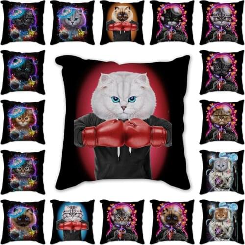 Animals Pillow Cover Nordic Cushion Cover For Living Room Bedroom Decor Home Decorative Cats Pillows 45*45cm Cushion Covers