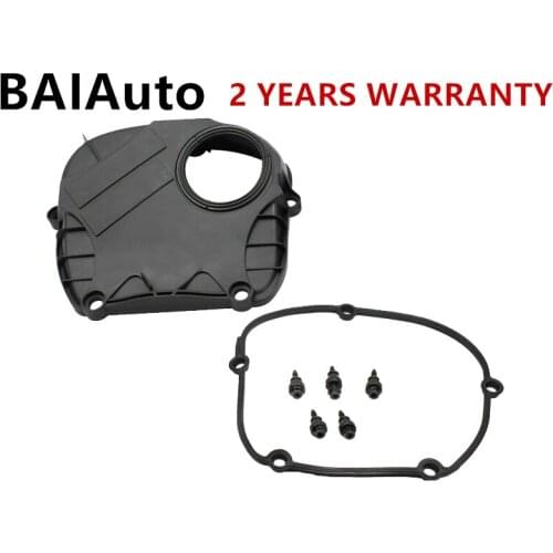 06H103269C Engine Aluminum Upper Timing Chain Cover Valve With 5PCS Bolts For VW Tiguan Golf Passat CC Tiguan For Audi A4 A5 Q5