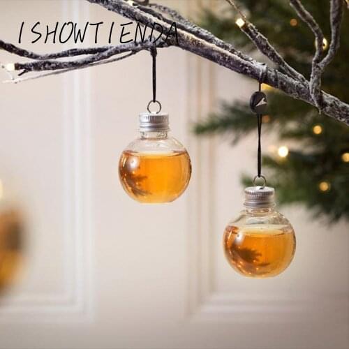 1/6 Pack Booze Filled Christmas Tree Ornaments Water Bottle Milk Juice Bulbs Cup Tree Ornaments Juice Bulbs Water Bottle